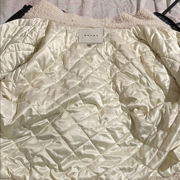 Blank NYC Cream Teddy Jacket with Black Accents - Picture 8 of 11